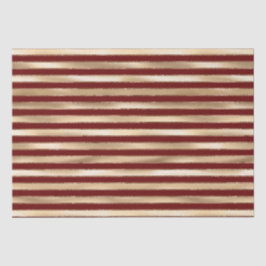 Gold Red Medium Stripes Seidenpapier