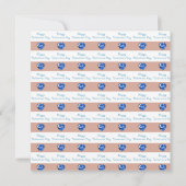 Gold Red Moon Blue Heart Jewel Valentine's Day Einladung (Rückseite)