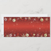 Gold & Red Ornament Weihnachtsgeschenkgutschein (Rückseite)