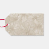 Gold, Red Poinsettia Foto Holiday Geschenkanhänger (Rückseite Horizontal)