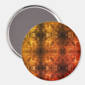 Gold Red Sheen Elegantes Textured Glass Look Magne Magnet (Vorderseite/Rückseite)