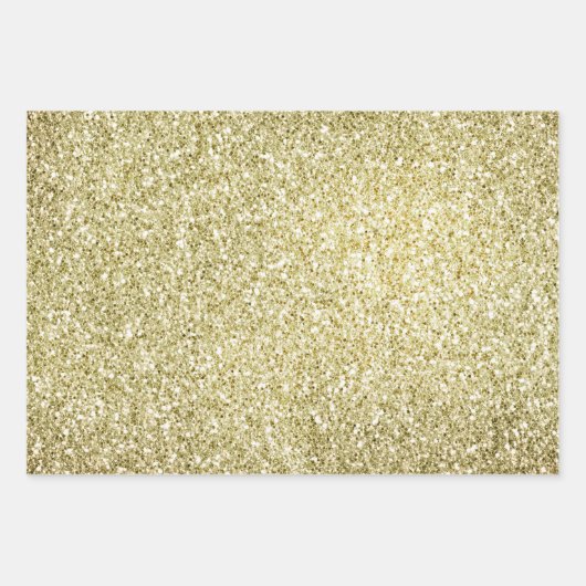 Gold Red Silver Glitzy Glitzer Sparkle Geschenkpapier Set (Vorderseite)