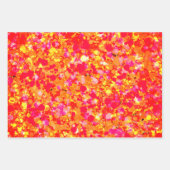 Gold Red Splatted Paint Geschenkpapier Set (Vorderseite 3)