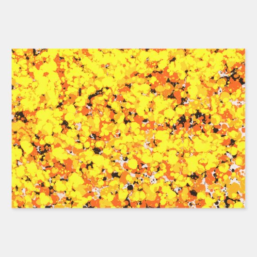 Gold Red Splatted Paint Geschenkpapier Set (Vorderseite 2)