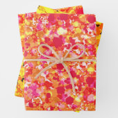 Gold Red Splatted Paint Geschenkpapier Set (Beispiel)