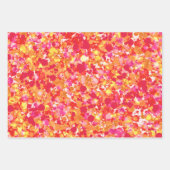 Gold Red Splatted Paint Geschenkpapier Set (Vorderseite)