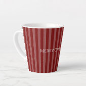 Gold Red Stripes Christmas Milchtasse (Linke Ecke)