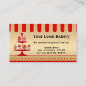 Gold Red Sweet Cupcakes Bakery Business Card Visitenkarte (Vorderseite)