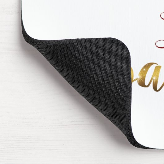 Gold Red Tis The Season To Sparkle Handwriting  Mousepad (Ecke)