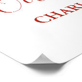 Gold Red Wedding Welcome Custom 18x24 Foto Poster (Ecke)