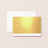 Gold Red White Frohe Weihnachten und Glück Neues J Folienkarte (Rückseite mit Umschlag)