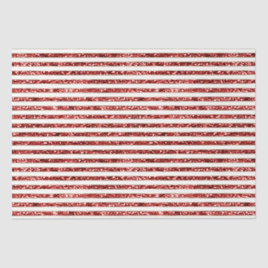 Gold Red White Glitzer Streifen Weihnachten Seidenpapier (Vorderseite)