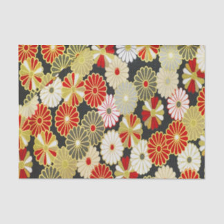 Gold Red White Japanisch Kimono Floral Decoupage Seidenpapier