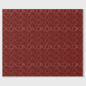 Gold Red XOXO Geschenkpapier (Flach)
