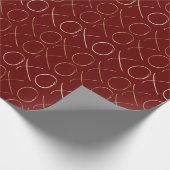 Gold Red XOXO Geschenkpapier (Ecke)