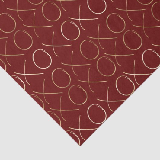 Gold Red XOXO Seidenpapier (Detail)