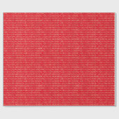Gold Red Zickzack Pattern Geschenkpapier (Flach)