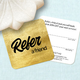 Gold Refer a Friend Empfehlungskarte