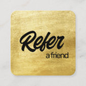 Gold Refer a Friend Empfehlungskarte (Vorderseite)