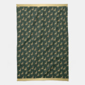Gold Reindeer Winter Wonderland Kitchen Towels Geschirrtuch (Vertikal)