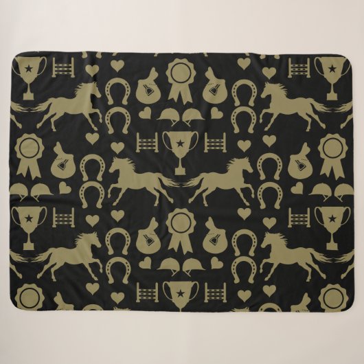 Gold Reiten Sherpadecke (Vorderseite (Horizontal))