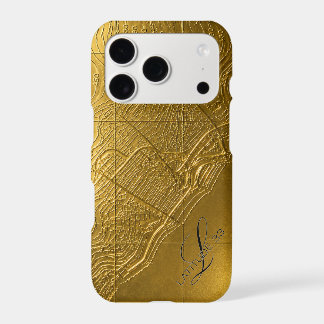 Gold Relief Karte Newport Beach