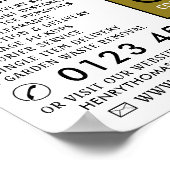 Gold Removal Van, Removal Company Werbung Poster (Ecke)