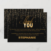 Gold-Rente Dankeschön-Karten Postkarte (Vorne/Hinten)