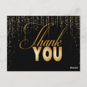 Gold-Rente Dankeschön-Karten Postkarte (Rückseite)