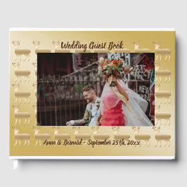 Gold Rentier & 1 Wedding Custom Picture Gästebuch
