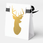 Gold Rentier Antler Wedding Geschenkschachtel (Rückseite)