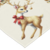 Gold Rentier Holiday Tableclout Tischdecke (Schrägansicht)