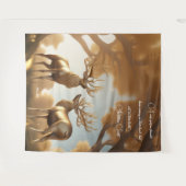 Gold Rentier Malabar Kastanie Money Tapestes Wandteppich (Vorderseite (Horizontal))