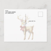 Gold Rentier Postkarte (Rückseite)