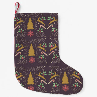 Gold-Rentier-Weihnachten Kleiner Weihnachtsstrumpf