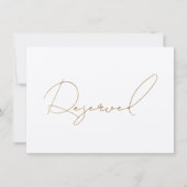 Gold Reservierte Sitzplatzsignatur (Vorderseite)