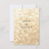 Gold Response Card auf Einladung zur Hochzeit (Vorderseite)