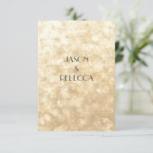 Gold Response Card auf Einladung zur Hochzeit (Stehend Vorderseite)