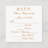 Gold Response RSVP-Karten Begleitkarte (Vorderseite)