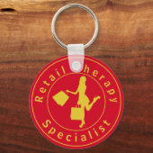 Gold Retail Therapy Specialist Schlüsselanhänger (Vorderseite)