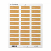 Gold Retro Boho Minimalistische Weihnachtsadresse (Vorne)