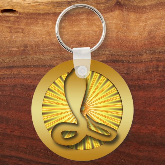 GOLD RETRO COBRA SCHLÜSSELANHÄNGER (Vorderseite)