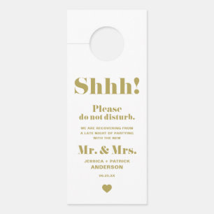 Gold Retro Fett Typografie stört Hochzeiten nicht Türanhänger