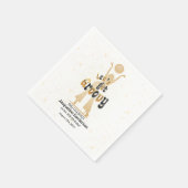 Gold Retro Let's Get Groovy 60. Geburtstag Serviette (Ecke)