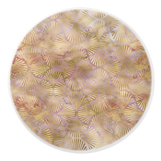 GOLD RETRO MARBLE FAN CUSTOM KERAMIKKNAUF (Vorderseite)