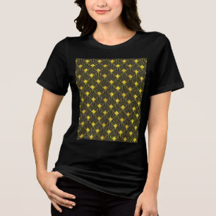 Gold-Retro-Muster Tri-Blend Shirt