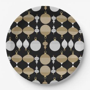 Gold Retro Weihnachtsdekoration Ball Pappteller