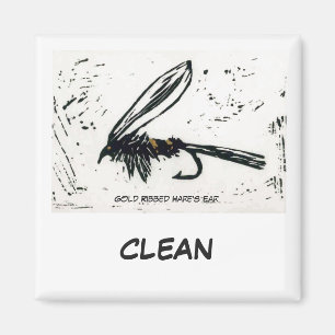 "Gold Ribbed Hare's Ear" Dish Washer Status Magnet