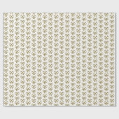 Gold Ribbon Bogen Vintag Geschenkpapier (Flach)