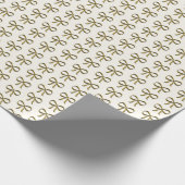 Gold Ribbon Bogen Vintag Geschenkpapier (Ecke)